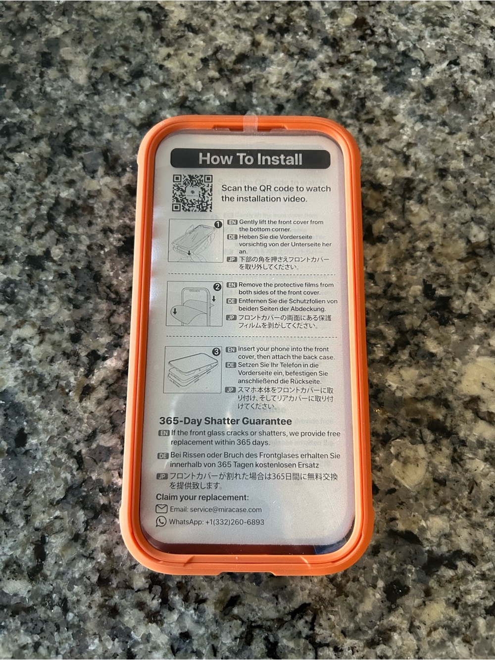Orange Phone 17 Pro Case with Front Cover -